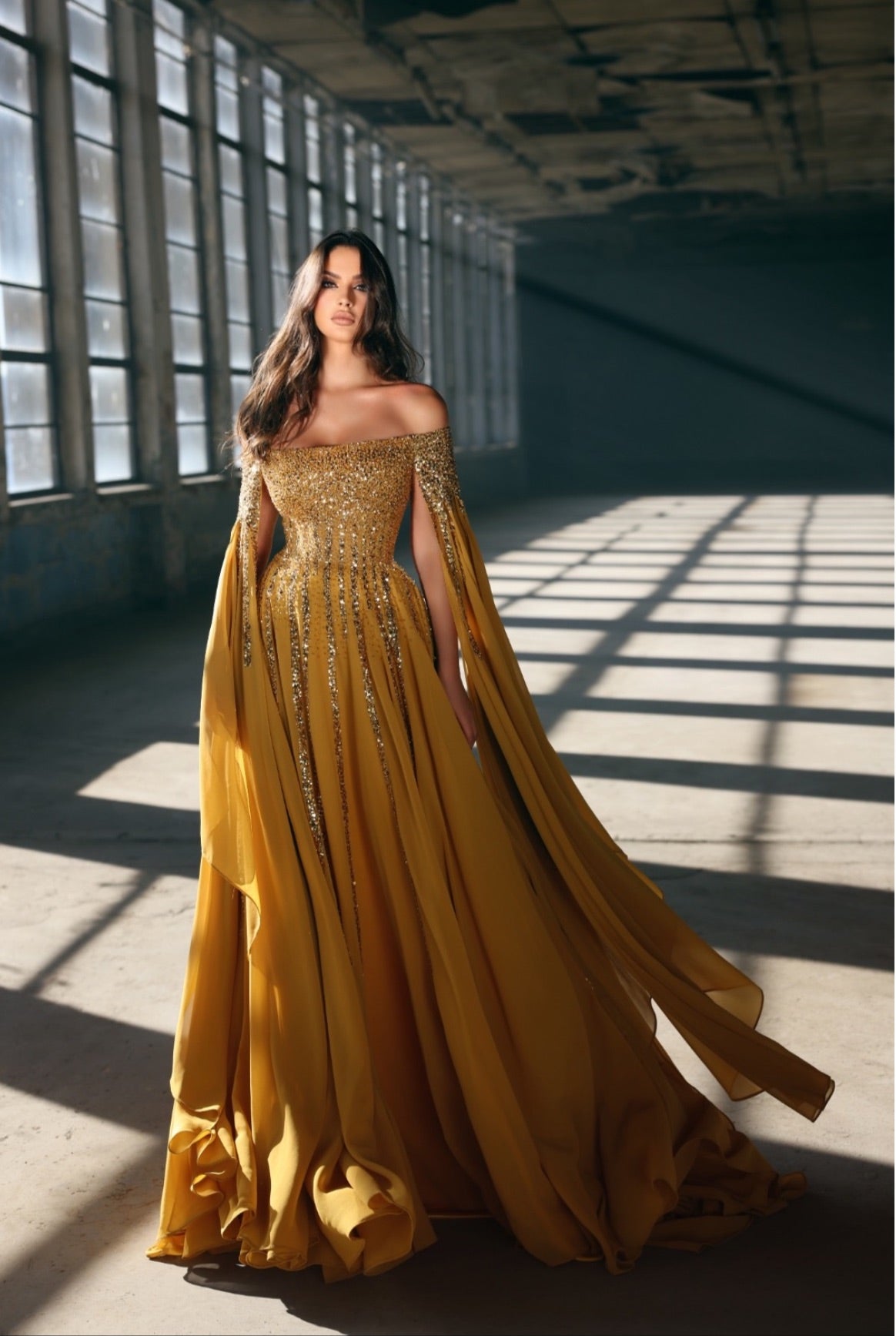 Celestial Muse - Gold Gown My Store Celestial Muse - Gold Gown My Store